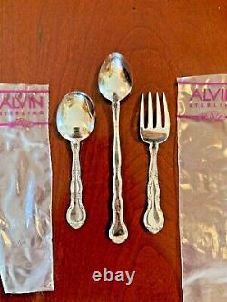 French Scroll, by Alvin, Sterling Silver, Baby Set 3 pc, NOS