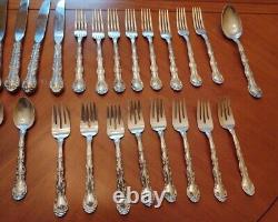 French Scroll by Alvin Sterling Silver Flatware 39 Pieces (C49)