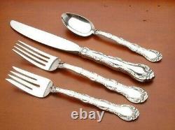 French Scroll by Alvin Sterling Silver Flatware 4 Piece DINNER SIZE Setting