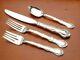 French Scroll By Alvin Sterling Silver Flatware 4 Piece Dinner Size Setting