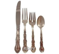 French Scroll by Alvin Sterling Silver Flatware Set For 8 Service 33 Pieces
