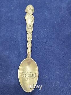 George Washington Bust/Figural Sterling Silver Souvenir Spoon Alvin 30.3g 6