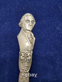 George Washington Bust/Figural Sterling Silver Souvenir Spoon Alvin 30.3g 6