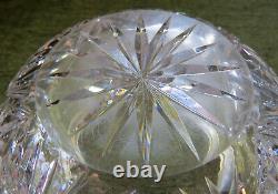 Gorgeous Vintage Cut Crystal Dresser Jar with Alvin Sterling Silver lid 4 5/8