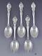 Great Set 5 Alvin Sterling Silver Vivaldi Place Dessert Oval Soup Spoons