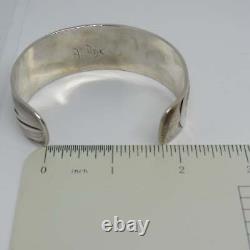 Haida Alvin Adkins Sterling Silver 925 Carved Wide Cuff Bracelet Eagle 7 inch