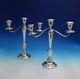 Hampton By Alvin Sterling Silver Candelabra Pair 3-light #s257 Weighted (#4769)