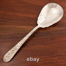 Heavy Alvin Sterling Silver Casserole Serving Spoon Bridal Bouquet 1932 No Mono