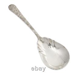 Heavy Alvin Sterling Silver Casserole Serving Spoon Bridal Bouquet 1932 No Mono