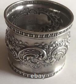 Huge Ornate Alvin Sterling Silver Napkin Ring Serviette Holder For Bessie