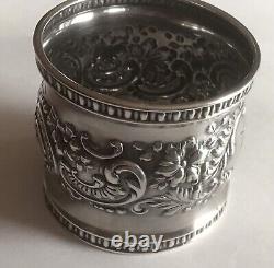 Huge Ornate Alvin Sterling Silver Napkin Ring Serviette Holder For Bessie