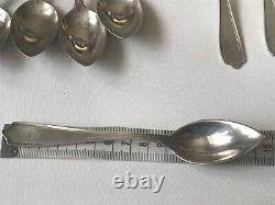 Job Lot of 8 Alvin Solid Sterling Silver Spoons Mono Initial S 171.85g Not Scrap