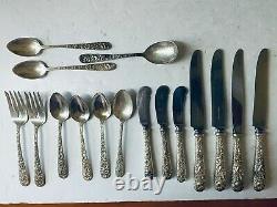 Kirk Repousse Sterling 26 Ounces Alvin Bridal 765 Gr No Monos 16 Pieces Vintage