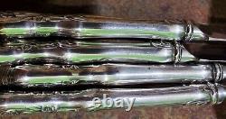 LOT OF 4 c1940 CHATEAU ROSE STERLING SILVER? HANDLED NEW FRENCH HOLLOW KNIVES