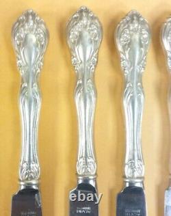 LOT OF 8 ALVIN STERLING SILVER BUTTER KNIFE 9 INCH LONG Weight 1 lbs 3oz