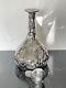 Large Antique Alvin Sterling Silver 999 Overlay Glass Decanter Bottle Marked