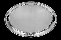 Large Handled Waiter Tray Modern Colonial Pattern Sterling by ALVIN 22 1/4