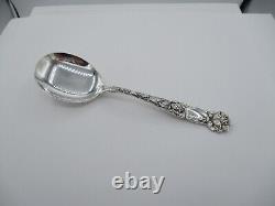 Large sterling Alvin Bridal Rose cream soup spoon 6 MINT and no mono