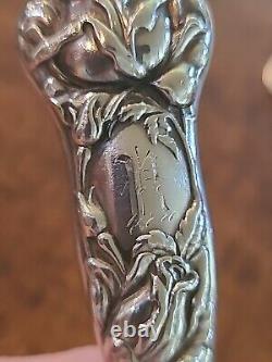 Lot of 3 Bridal Rose Alvin Sterling Silver Dinner Knife Blunt 9 K or R Monogram