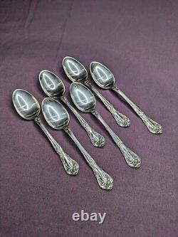 Lot of 6 Alvin CHATEAU ROSE Sterling Silver 4-1/4 Demitasse Spoons