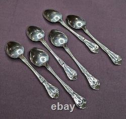 Lot of 6 Alvin CHATEAU ROSE Sterling Silver 4-1/4 Demitasse Spoons
