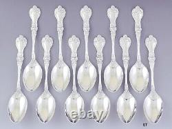 Lovely set 11 Alvin Sterling Silver Majestic Teaspoons Heavy Weight