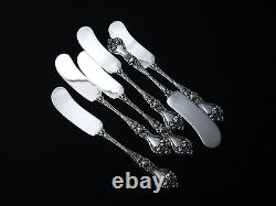 MAJESTIC ALVIN STERLING IND BUTTER SPREADER 6 ART NOUVEAU c. 1900 HALF DOZEN
