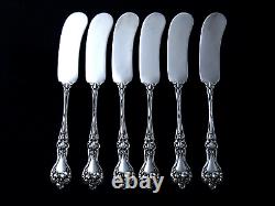 MAJESTIC ALVIN STERLING IND BUTTER SPREADER 6 ART NOUVEAU c. 1900 HALF DOZEN