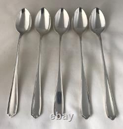 MARYLAND by Alvin Sterling Silver Iced Tea Spoons 7 7/8 Set of 5 Spoons No Mono