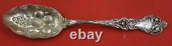 Majestic by Alvin Sterling Silver Berry Spoon with fruit in bowl 8 1/8