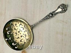 Majestic by Alvin sterling silver Pierced Almond Spoon 5.75, beautiful antique