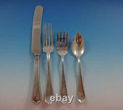 Maryland Hand Hammered by Alvin Sterling Silver Flatware Set Service 46 Pieces