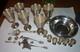 Mixed Sterling Silver Flatware Pieces, Bowl, Goblets, Scrap, Etc. 53.7 Oz. 925