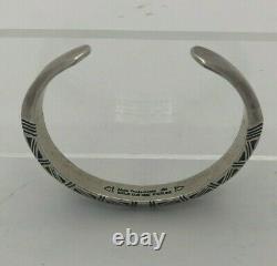 Modern Native American Alvin Todacheene Navajo Sterling Silver Bracelet