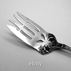 Morning Glory Cold Meat Fork Alvin Sterling Silver 1909 No Mono