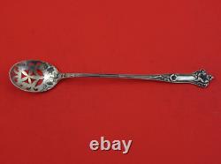 Morning Glory by Alvin Sterling Silver Olive Spoon Pierced with Leaves Long Orig
