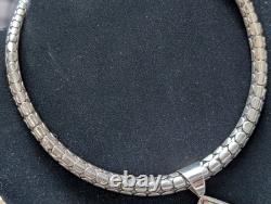 Navajo Alvin Monte 14k & Sterling Silver Storyteller Pendant Choker 925 Necklace