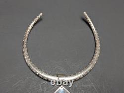 Navajo Alvin Monte 14k & Sterling Silver Storyteller Pendant Choker 925 Necklace