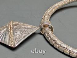 Navajo Alvin Monte 14k & Sterling Silver Storyteller Pendant Choker 925 Necklace