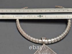 Navajo Alvin Monte 14k & Sterling Silver Storyteller Pendant Choker 925 Necklace