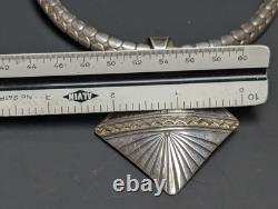 Navajo Alvin Monte 14k & Sterling Silver Storyteller Pendant Choker 925 Necklace