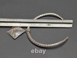 Navajo Alvin Monte 14k & Sterling Silver Storyteller Pendant Choker 925 Necklace