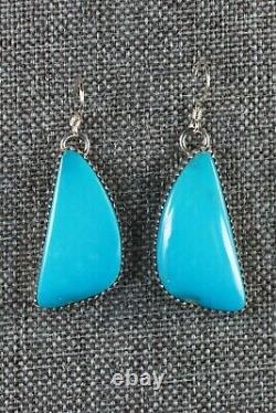 Navajo Turquoise & Sterling Silver Earrings Alvin Joe