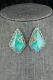 Navajo Turquoise & Sterling Silver Earrings Alvin Joe