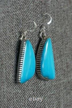 Navajo Turquoise & Sterling Silver Earrings Alvin Joe