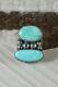 Navajo Turquoise And Sterling Silver Ring Alvin Joe Size 8.25