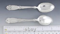 Nice Set 6 Alvin Sterling Silver Fleur De Lis Pat. Demitasse Spoons