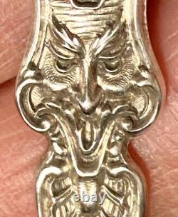 Nuremburg Alvin Sterling Silver Set of 6 Cocktail Forks Art Nouveau Devil Face