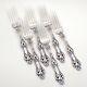 Old Orange Blossom 6 Forks Set Alvin Sterling Silver Mono W