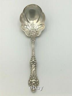 Old Orange Blossom Sterling Silver by Alvin large Serving or Berry Spoon 9 1/8